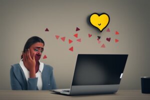 a-picture-depicting-a-person-looking-sad-while-using-a-laptop-with-a-broken-heart-emoji-hovering-abo-43